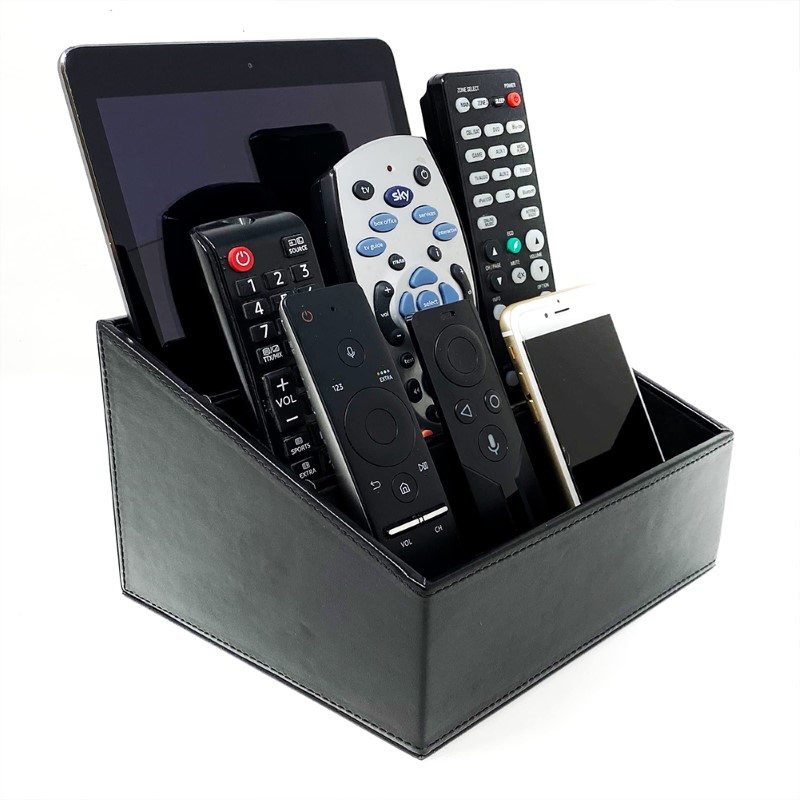 【IN STOCK】Big Black Storage Box for Living Room Remote Control Holder